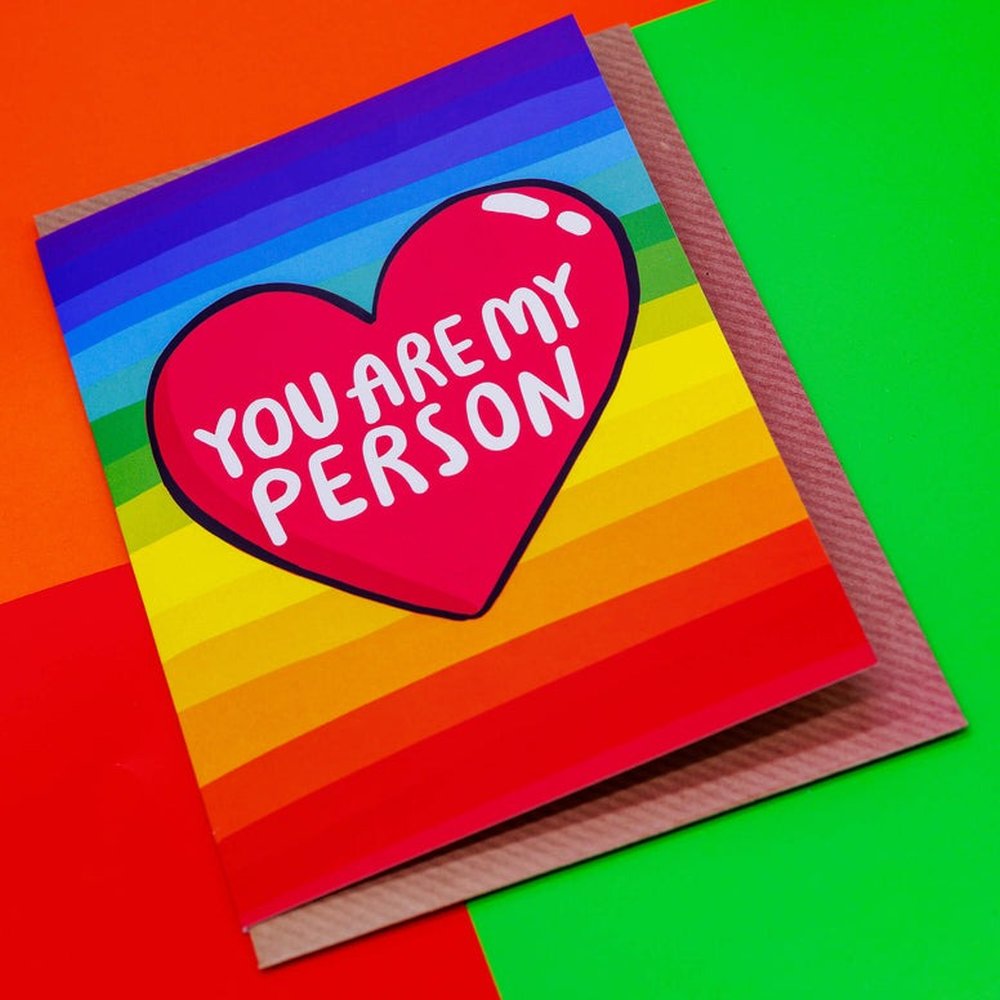 Katie Abey Design - You Are My Person A6 Wenskaart - Multicolours
